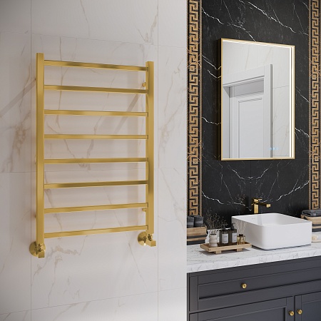 Ватикан П8 500х800 Полотенцесушитель TERMINUS Брашированное золото Краснодар - фото 3