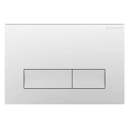 Клавиша смыва для инсталляции Terminus Classic кнопка прямоугольник цвет белый Краснодар - фото 1