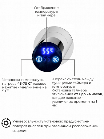 Рондо П2 350х760 электро Полотенцесушитель TERMINUS Нержавеющая сталь Краснодар - фото 5